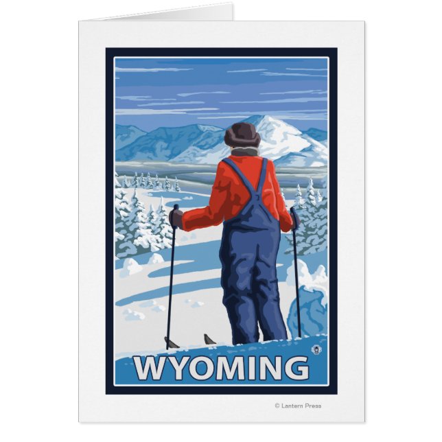 Skier AdmiringWyoming (Front)
