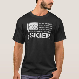 Skier American Usa Flag Vintage Perfect For Men Wo T-Shirt