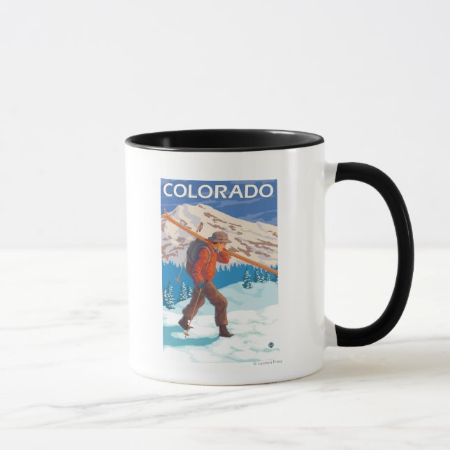Skier Carrying SkisColorado Mug (Right)