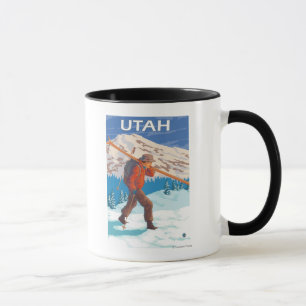Skier Carrying SkisUtah Mug