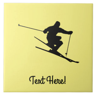 Skier Ceramic Tile