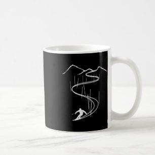 Skier Downhill Ski Racing Skiing Slalom Ski Lift _ Coffee Mug