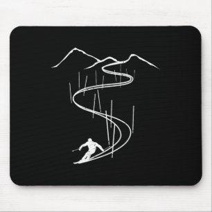 Skier Downhill Ski Racing Skiing Slalom Ski Lift  Mouse Pad