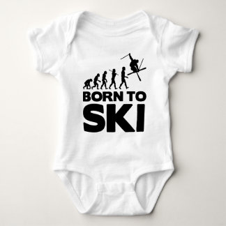 SKIER EVOLUTION BORN TO SKI 02.png Baby Bodysuit