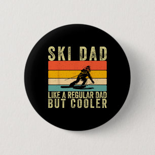 Skier Father Skiing Design Father Day For Ski Dad 6 Cm Round Badge