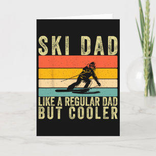 Skier Father Skiing Design Father Day For Ski Dad Card