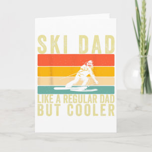 Skier Father Skiing Design Father Day For Ski Dad Card