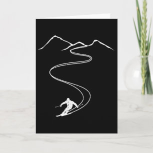 Skier Freerider For Skiing Or Ski Touring Ski Lift Card