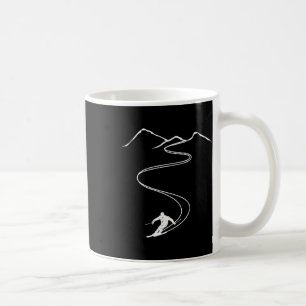 Skier Freerider For Skiing Or Ski Touring Ski Lift Coffee Mug