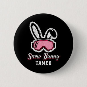 Skier Funny Snow Bunny Tamer Funny Apres-ski Instr 6 Cm Round Badge
