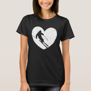 Skier Heart Cool Ski Trip Cute Apres Ski Instructo T-Shirt
