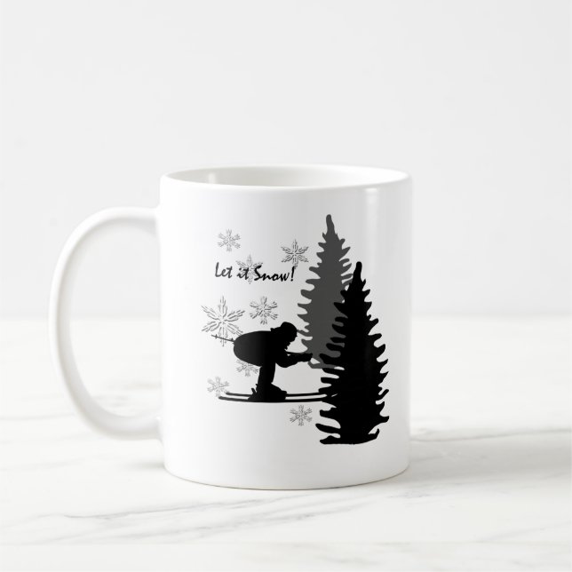 Skier It Snow Coffee Mug (Left)