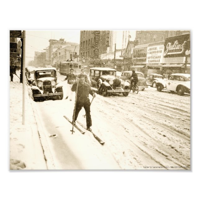 Skier on K Street Print (Front)