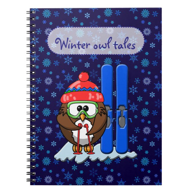 skier owl notebook (Front)