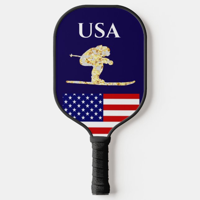 SKIER PICKLEBALL PADDLE (Front)