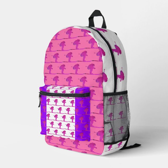 SKIER PRINTED BACKPACK (Back Corner Right)