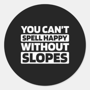 Skier Ski Winter Sports - Skiing Classic Round Sticker