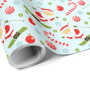 Skier Skiing Holiday Gift Wrapping Paper