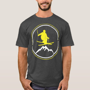 Skier Skiing Mountains Piste Gift Snow  T-Shirt