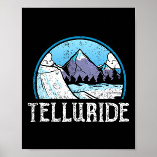 Skier Skiing Snowboarding Snowboard Colorado Tellu Poster