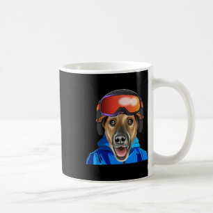 Skier Smooth Fox Terrier Snowboarding Pocket Coffee Mug