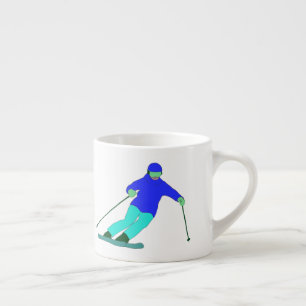 Skier Snow Skiing Espresso Cup