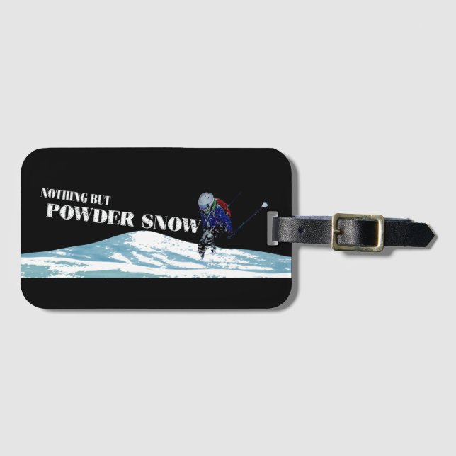  Skier, Snowboarder Luggage Tag (Front Horizontal)