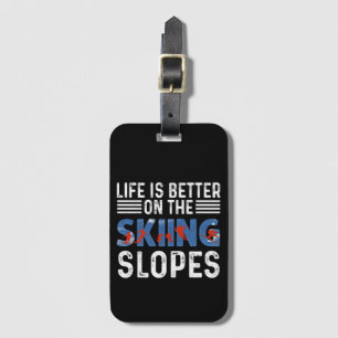 Skier, Snowboarder Luggage Tag