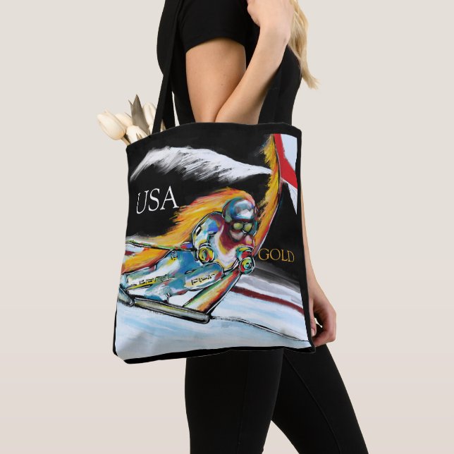 SKIER TOTE BAG (Close Up)