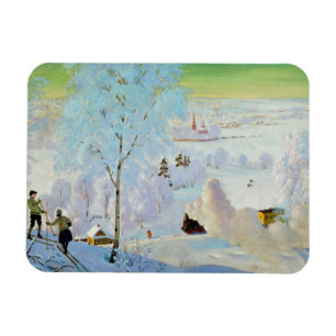 Skiers 1919 magnet