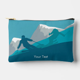Skiers Alpine Skiing Personalised Small Accessory Pouch
