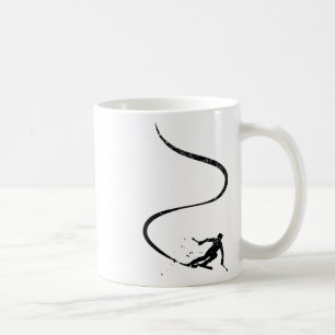 Skiers Downhill Mountains Ski Sport Ski Skiing Gif Coffee Mug