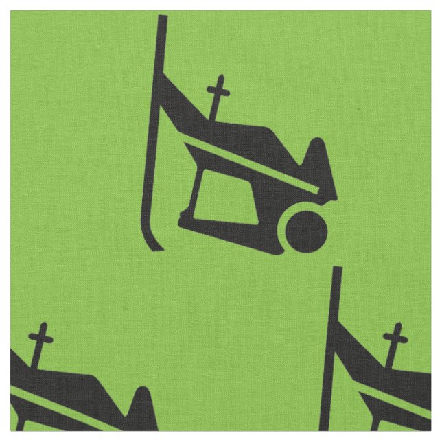 Skiers on green fabric (Close Up)