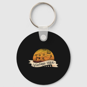 Skiers Skier Skilift Vintage Born 1964 Birthday Sk Key Ring