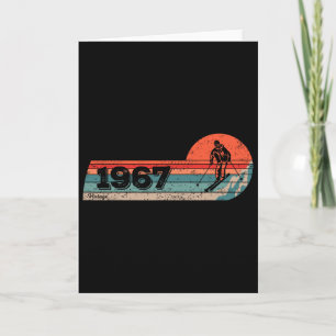 Skiers Skier Vintage Born 1967 Birthday Skiing Ski Card