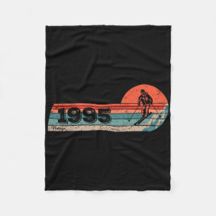 Skiers Skier Vintage Born 1995 Birthday Skiing Ski Fleece Blanket