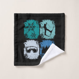 Skiers Skiing Winter Sports Wash Cloth