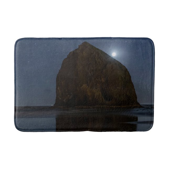 Skies Above Haystack Rock | Cannon Beach, Oregon Bath Mat (Front)