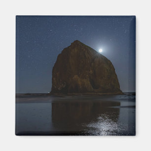 Skies Above Haystack Rock Cannon Beach, Oregon Magnet