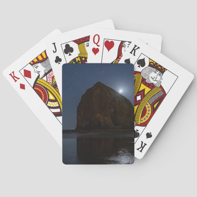Skies Above Haystack Rock | Cannon Beach, Oregon Playing Cards (Back)