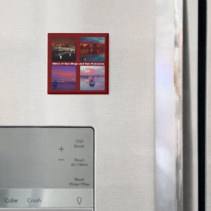 Skies of San Diego and San Francisco Magnet