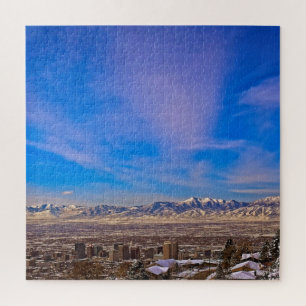 Skies Over Salt Lake City, Utah - 20x20 - 676 pc Jigsaw Puzzle