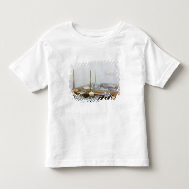 Skiffs and morning fog in Southwest Harbour, Toddler T-Shirt (Front)