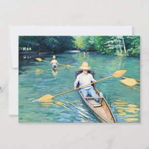 Skiffs, artwork by Gustave Caillebotte, Card