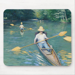 Skiffs by Gustave Caillebotte Mouse Pad