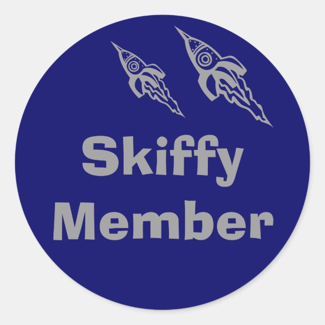 Skiffy       Member, U, U Classic Round Sticker (Front)