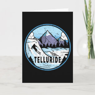 Skiier Skiing Mountains Ski Telluride Colorado Card