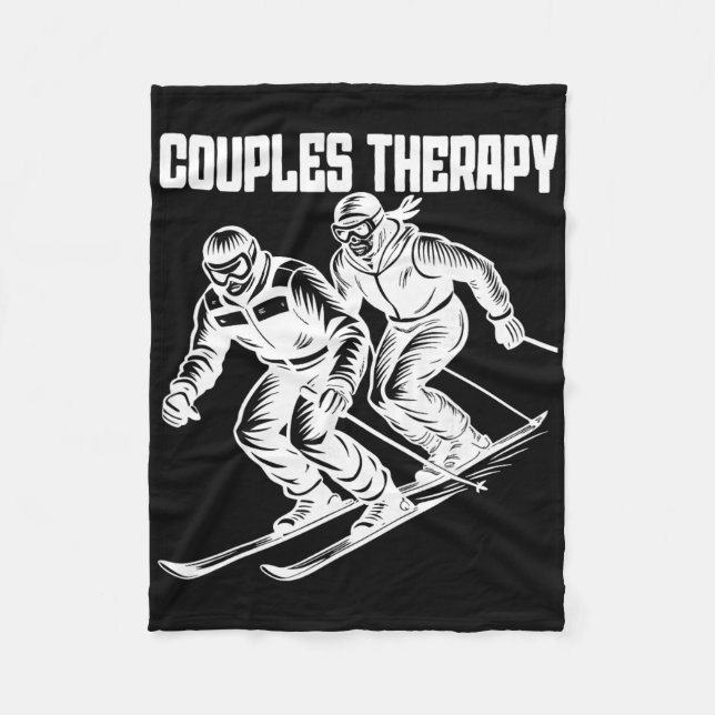 Skiing _1  fleece blanket (Front)