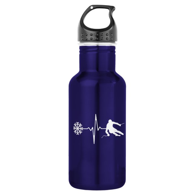 Skiing 532 Ml Water Bottle (Front)