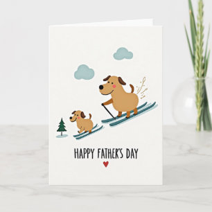 Skiing Adventure Fathers Day Card